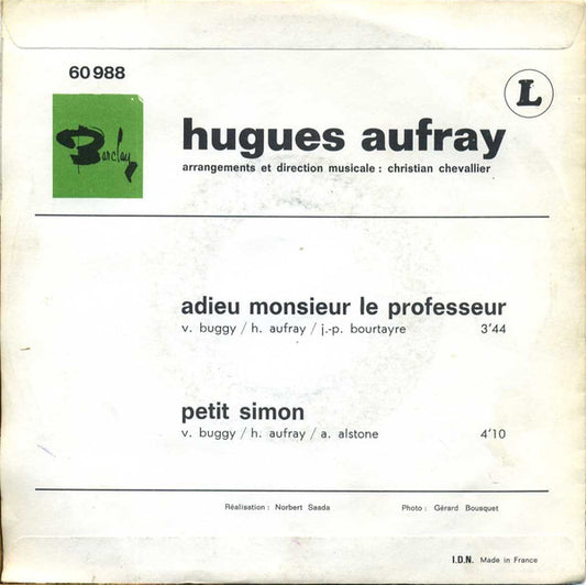 Hugues Aufray ‎- Adieu Monsieur Le Professeur