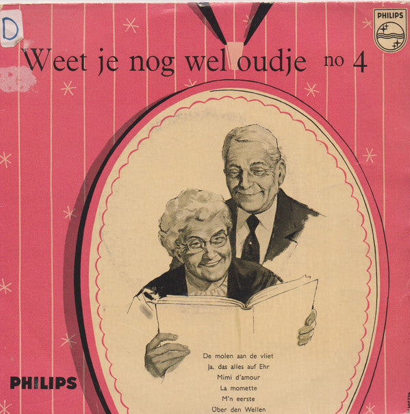 Various - Weet Je Nog Wel Oudje No 4 (EP) 08042 Vinyl Singles EP Goede Staat