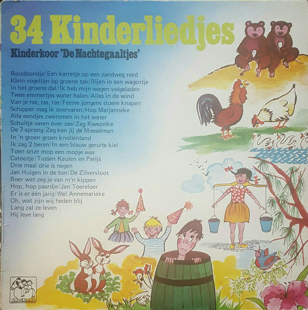 Kinderkoor De Nachtegaaltjes - 34 Kinderliedjes (LP) 40686 40701 46950 Vinyl LP VINYLSINGLES.NL