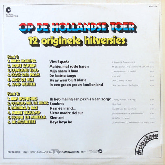 Various - Op De Hollandse Toer (LP) Vinyl LP Vinyl Zeer Goed / Hoesje Goed "VINYLSINGLES.NL"