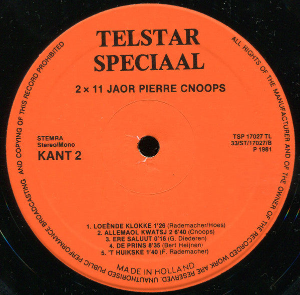 Pierre Cnoops - 2 X 11 Jaor (LP) 49400 Vinyl LP VINYLSINGLES.NL