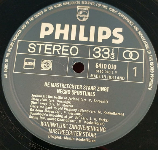 Mastreechter Staar - Zingt Negro Spirituals (LP)