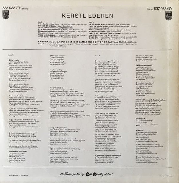 Mastreechter Staar - Stille Nacht, Heilige Nacht (LP) 43902 46141 43387 Vinyl LP VINYLSINGLES.NL