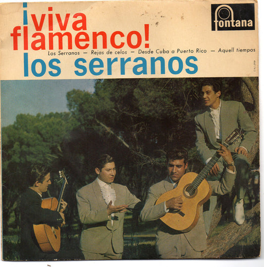 Los Serranos - Viva Flamenco Vinyl Singles EP Vinyl Very Good (VG) <br> Hoes Good Plus (G+)