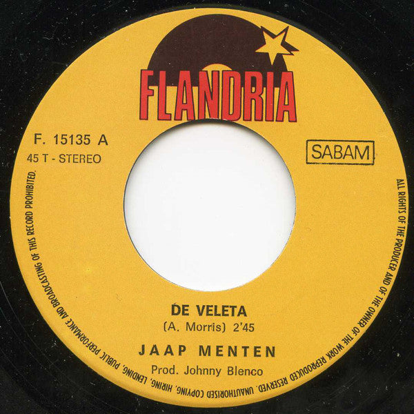 Jaap Menten - De Veleta 12527 Vinyl Singles VINYLSINGLES.NL