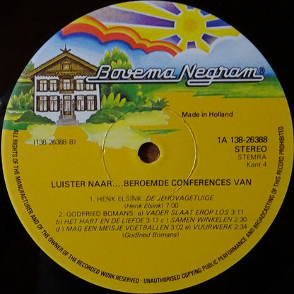 Various - Beroemde Conferences Van (LP) 42540 Vinyl LP VINYLSINGLES.NL
