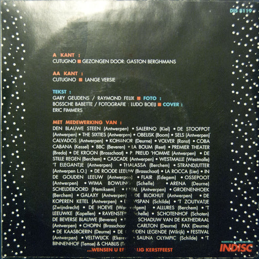 Gaston Berghmans - Zalig Kerstfeest Vinyl Singles Vinyl Zeer Goed / Hoesje Goed "VINYLSINGLES.NL"