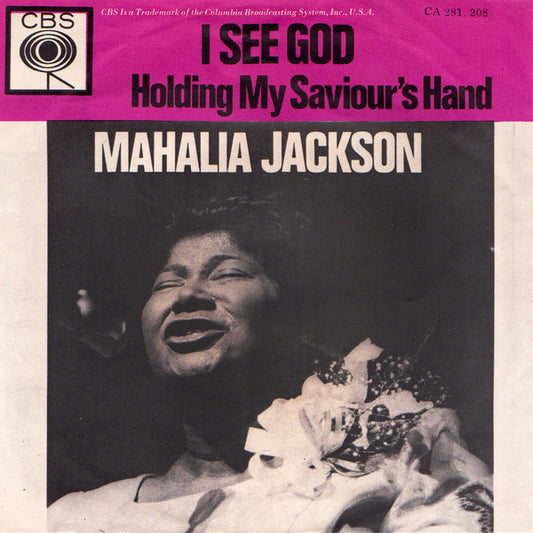 Mahalia Jackson - I See God Vinyl Singles Vinyl Very Good (VG) <br> Hoes Good Plus (G+)