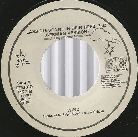 Wind - Let The Sun Shine In Your Heart 29452 Vinyl Singles Vinyl Zeer Goed / Hoesje Goed "VINYLSINGLES.NL"