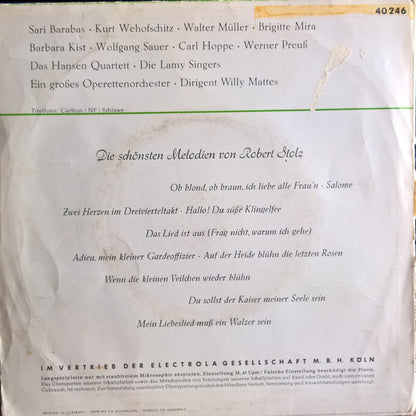 Robert Stolz - Die Schönsten Melodien 21896 Vinyl Singles Goede Staat