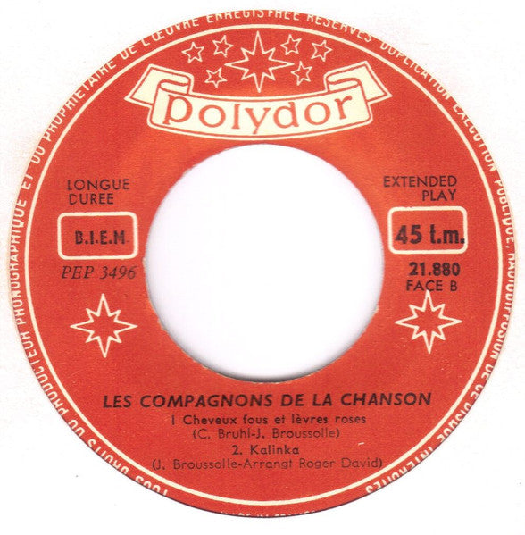 Compagnons De La Chanson - Cheveux Fous Et Lèvres Roses (EP) Vinyl Singles EP VINYLSINGLES.NL