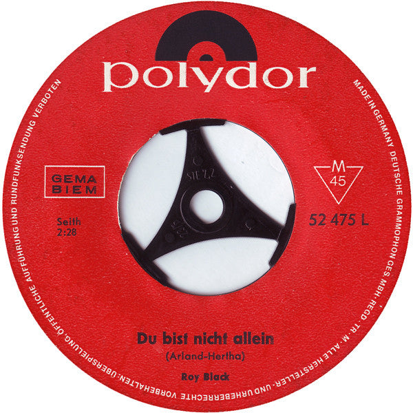 Roy Black - Du Bist Nicht Allein 36869 Vinyl Singles VINYLSINGLES.NL