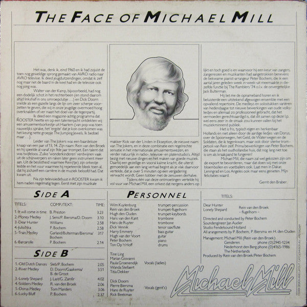 Rein van den Broek - The Face Of Michael Mill (LP) 43131 Vinyl LP VINYLSINGLES.NL