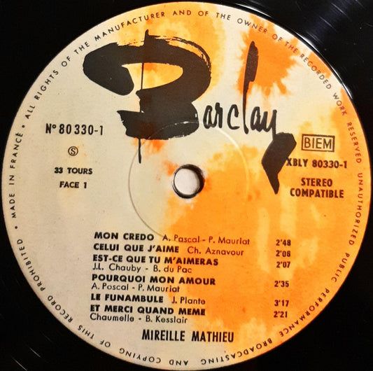 Mireille Mathieu - En Direct De L'Olympia (LP)