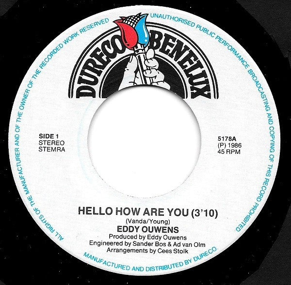 Eddy Ouwens - Hello How Are You 16075 Vinyl Singles Goede Staat