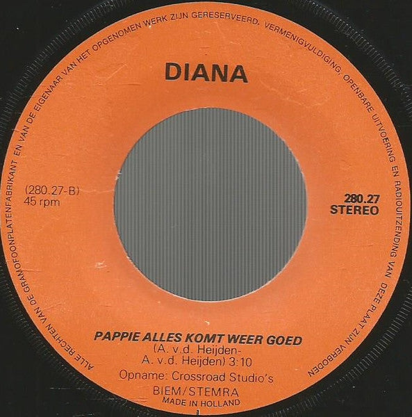 Diana - Want In M'n Hartje Klein Vinyl Singles VINYLSINGLES.NL
