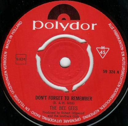 Bee Gees - Don't Forget To Remember 12811 Vinyl Singles Goede Staat