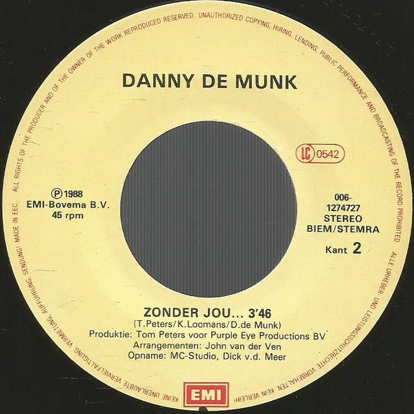 Danny de Munk - Twee Lege Handen 32488 Vinyl Singles Goede Staat