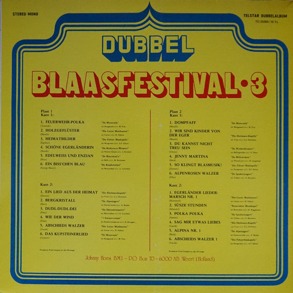 Various - Blaasfestival 3 (LP) 45253 Vinyl LP Goede Staat