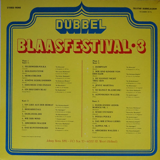Various - Blaasfestival * (LP) Vinyl LP Vinyl Zeer Goed / Hoesje Goed "VINYLSINGLES.NL"