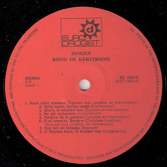 Various - Zingen Om De Kerstboom (LP) Vinyl LP Vinyl Zeer Goed / Hoesje Goed "VINYLSINGLES.NL"