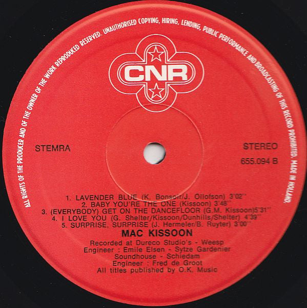 Mac Kissoon - Mac Kissoon (LP) 42494 Vinyl LP Goede Staat