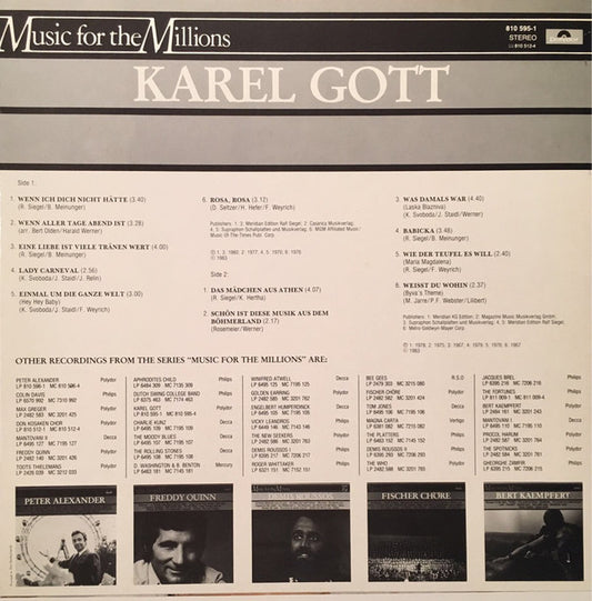 Karel Gott - Music For The Millions (LP)
