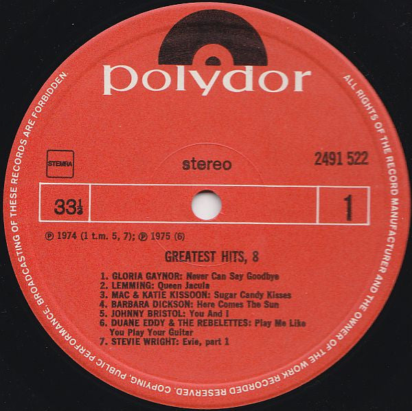 Various - Greatest Hits 8 (LP) 42657 Vinyl LP VINYLSINGLES.NL