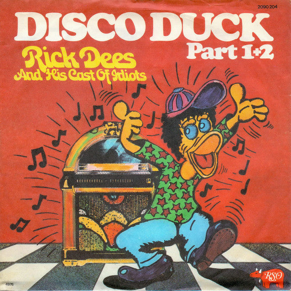 Rick Dees And His Cast Of Idiots - Disco Duck Part 1+2 27694 Vinyl Singles Vinyl Very Good (VG) <br> Hoes Good Plus (G+)