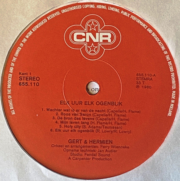 Gert En Hermien - Elk Uur Elk Ogenblik (LP) 46123 Vinyl LP VINYLSINGLES.NL