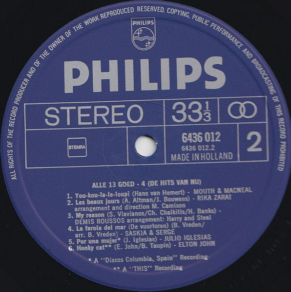 Various - Alle 13 Goed! Deel 4 (LP) 40906 40907 41184 41623 42404 48694 49102 Vinyl LP VINYLSINGLES.NL