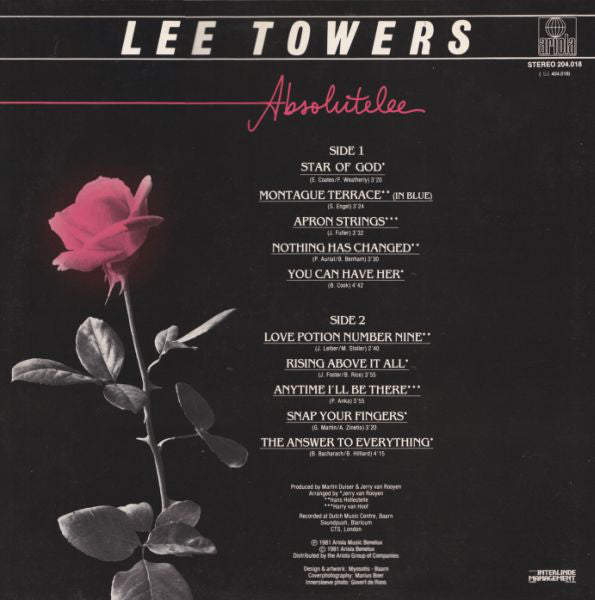 Lee Towers - Absolutelee (LP) 47037 Vinyl LP VINYLSINGLES.NL