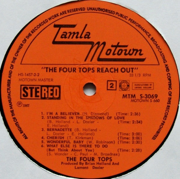Four Tops - Four Tops Reach Out (LP) 49573 Vinyl LP VINYLSINGLES.NL
