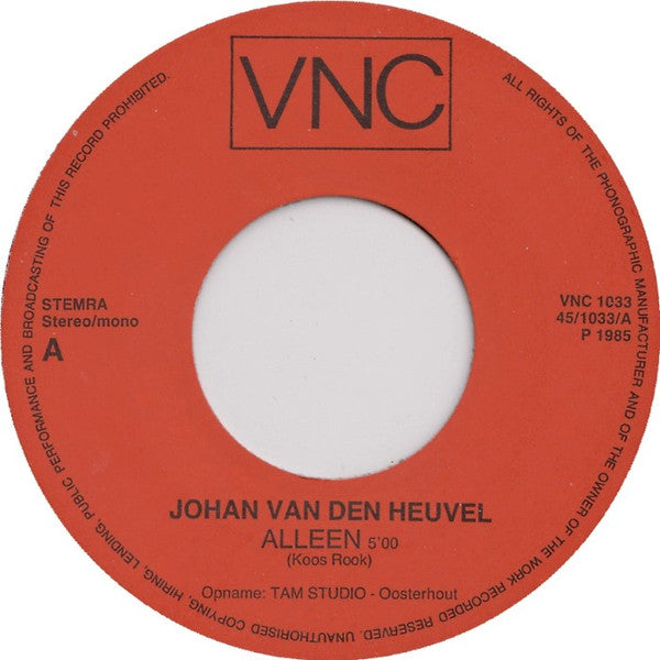 Johan Van Den Heuvel - De Oude Muzikant Vinyl Singles Zeer Goede Staat