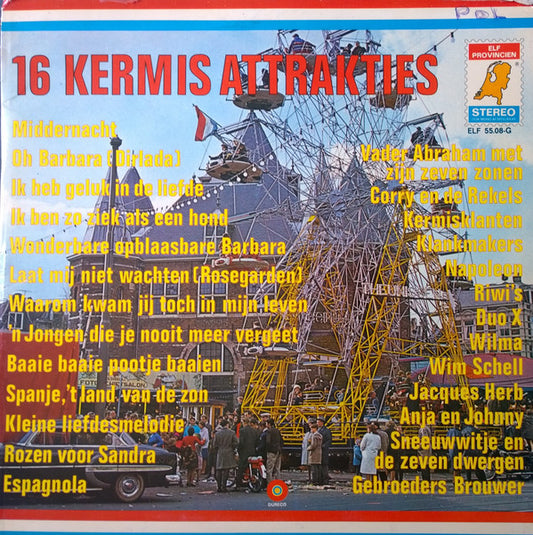 Various - 16 Kermis Attrakties (LP) 47066 49847 Vinyl LP Goede Staat