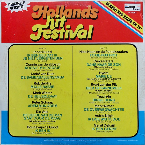 Various - Hollands Hit Festival (LP) 42936 Vinyl LP VINYLSINGLES.NL