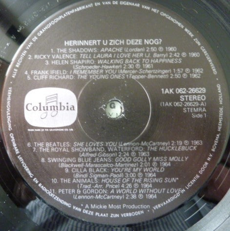 Various - Herinnert U Zich Deze Nog ? (LP) Vinyl LP VINYLSINGLES.NL