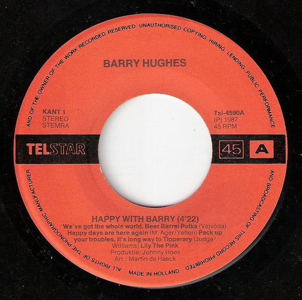 Barry Hughes - Happy With Barry 29445 16446 10418 Vinyl Singles Goede Staat