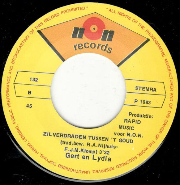 Gert Siebum & Lydia Beck - Op De Dag Vinyl Singles Vinyl Very Good (VG) <br> Hoes Good Plus (G+)