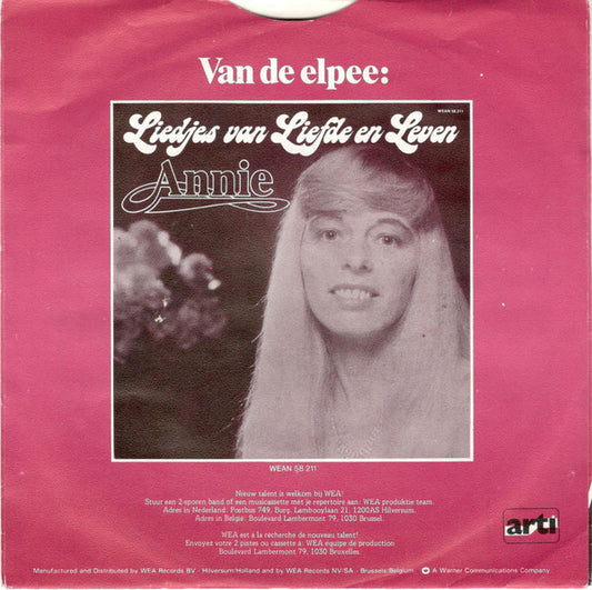 Annie - Ik Sta Te Blozen Vinyl Singles Vinyl Zeer Goed / Hoesje Goed "VINYLSINGLES.NL"