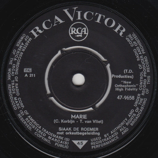 Sjaak de Roemer - Marie 19310 Vinyl Singles Hoes: Generic