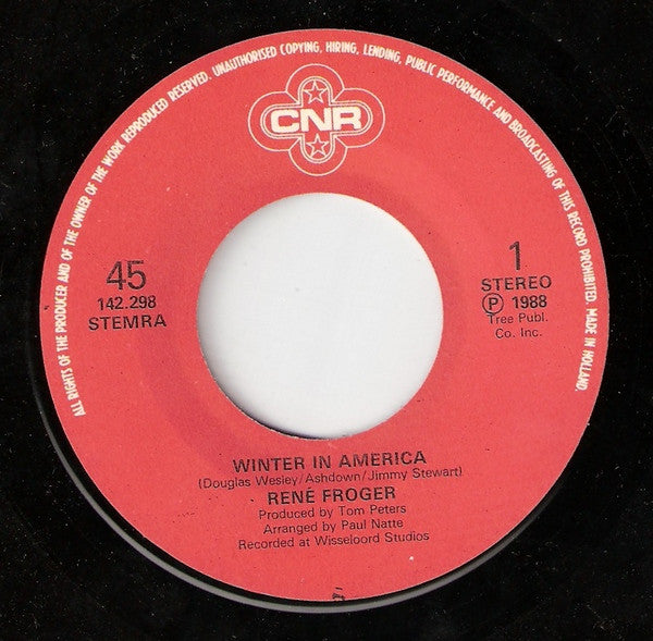 Rene Froger - Winter In America 16420 Vinyl Singles Goede Staat