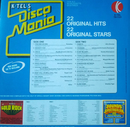Various - Disco Mania (LP) Vinyl LP Vinyl Zeer Goed / Hoesje Goed "VINYLSINGLES.NL"
