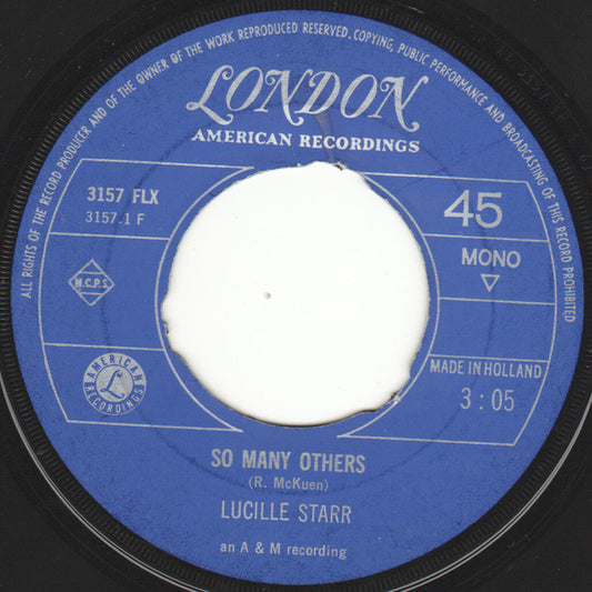 Lucille Starr - So Many Others Vinyl Singles Vinyl Very Good (VG) <br> Hoes Good Plus (G+)