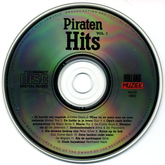 Various - Piraten Hits Vol. 2 (CD) Compact Disc Vinyl Zeer Goed / Hoesje Goed "VINYLSINGLES.NL"