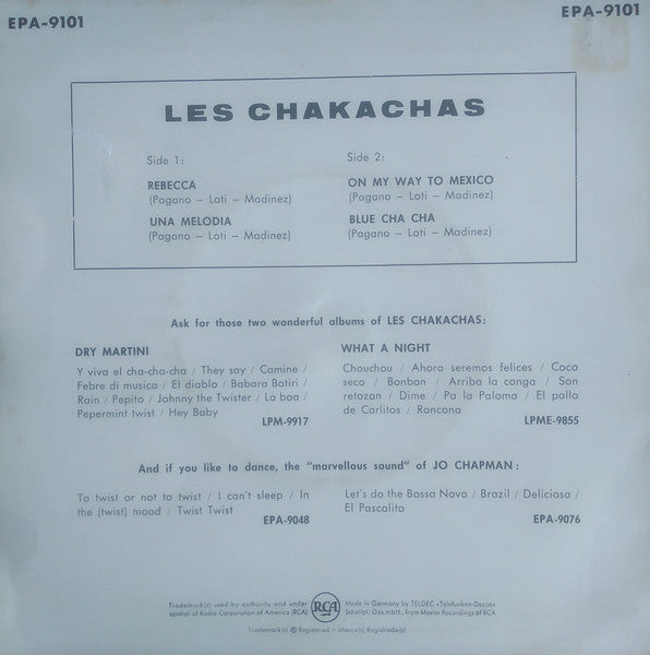 Les Chakachas - Rebecca (EP) 12913 Vinyl Singles EP VINYLSINGLES.NL