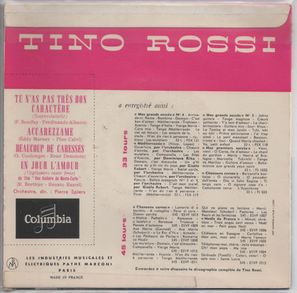 Tino Rossi - Tu N'as Pas Très Bon Caractère (EP) 32414 Vinyl Singles EP Goede Staat