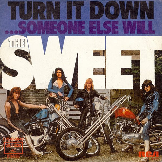 Sweet - Turn It Down Vinyl Singles Vinyl Very Good (VG) <br> Hoes Good Plus (G+)