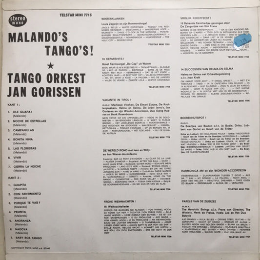 Tango Orkest Jan Gorissen - Malando's Tango's (LP)
