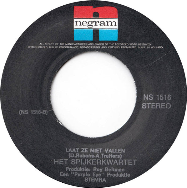 Spijkerkwartet - Rel, Del, Del (Wie Trekt Er Aan De Bel) Vinyl Singles Vinyl Very Good (VG) <br> Hoes Good Plus (G+)